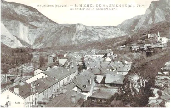 Fig. n° 15 : Carte postale du début du 20 ème  siècle, Quartier de la samaritaine – St Michel de Maurienne 