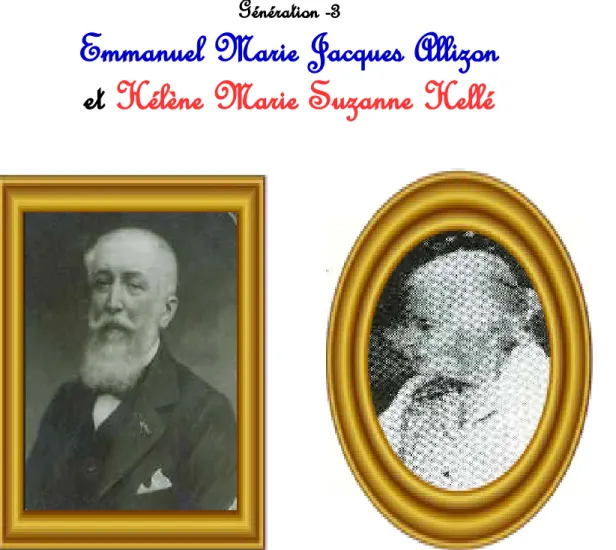 Fig. 26 – Portraits du couple Allizon-Hellé