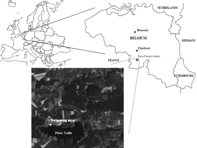 FIG. 1. Geographic location of the Eau d’Heure Lakes.