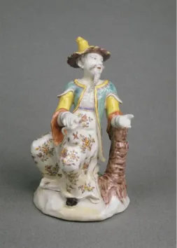 Figure 6 : Le Chinois (Manufacture de Saint- Saint-Cloud), 1720-1740, porcelaine tendre, Cité de  la céramique, Sèvres