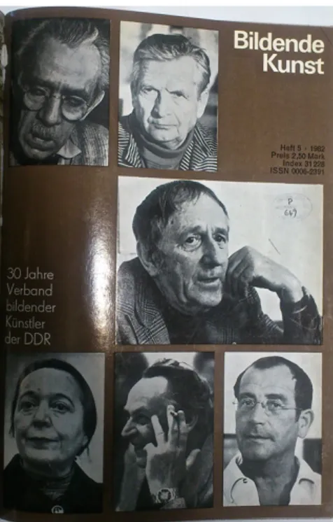 Figure 1 Une du cahier de Mai 1982 pour les  30 ans du VBK – DDR