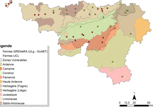 Figure 1.  Carte du Survey Surfaces Agricoles (depuis 2015) 
