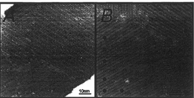 Figure  3. 7  STM  images  of the  fully  equilibrated  butanethiol  monolayer  deposited  onto  the  Au/mica  substrates