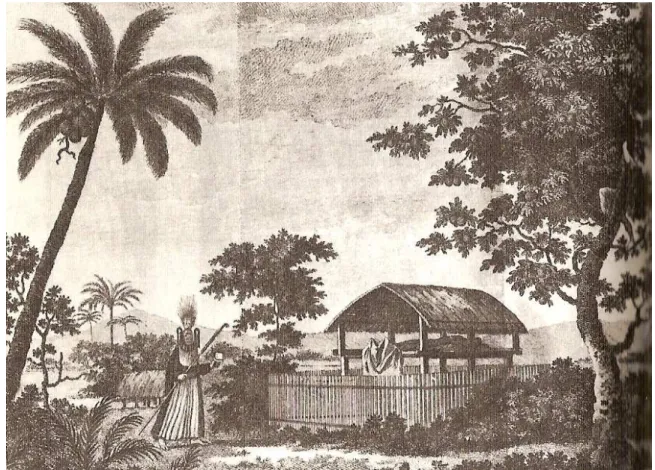 Illustration 6 :  Manière d’enterrer les morts à Tahiti.