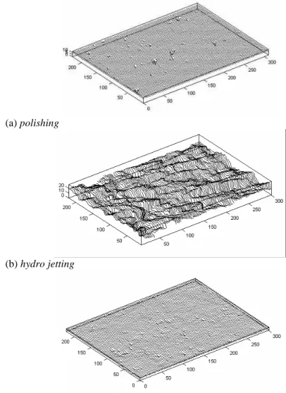 Figure 8.  Meso-waviness profiles (mm) 