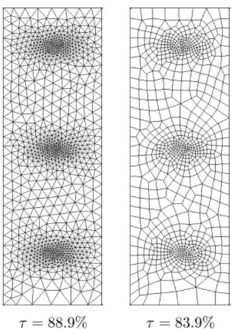 Fig. 4 shows the same illustrative example as Figures 1 and 2 using the Blossom algorithm for recombining the triangles together with the optimization procedure that will be described in
