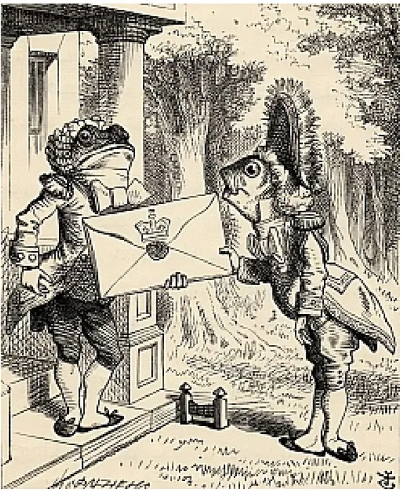 Illustration de Tenniel (Fish Footman) pour Alice’s Adventures in Wonderland, 1891 https://www.meisterdrucke.fr/artiste/John-Tenniel.html   , consulté le 22 mai 2020