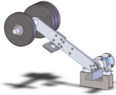 Figure 3.5 Snapshot of the elbow orthosis without the actuation system in SolidWorks.