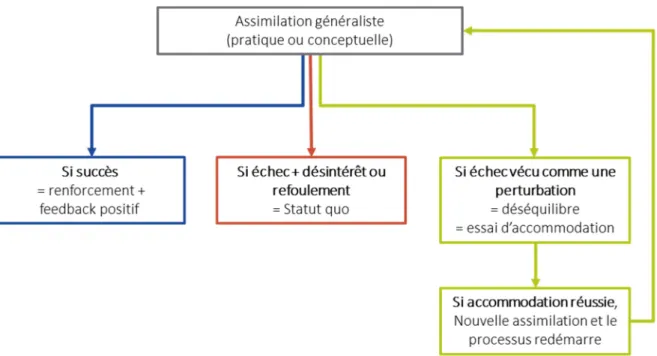 Figure 3. Processus d’assimilation &amp; d’accommodation d’après Piaget 