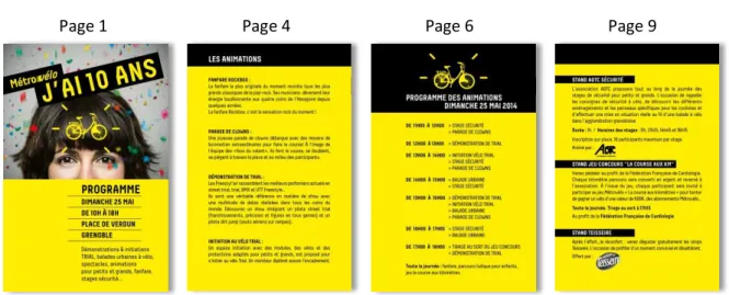 Figure 11 : Programme de 10 pages   Exemple de pages : 