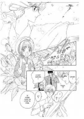 Figure 10: la mise en page de Sakura, chasseuse de cartes créer un espace graphique fantaisiste et émotionnel, affranchi d’une notion d’espace