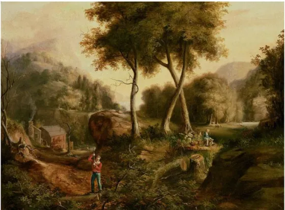 Figure 23 : Thomas Cole, The Woodchopper, Lake Featherstonhaugh, 1826 