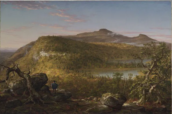 Figure 26 : Thomas Cole, A View of the Two Lakes and Mountain House, Catskill Mountains, Morning,  c.1844 