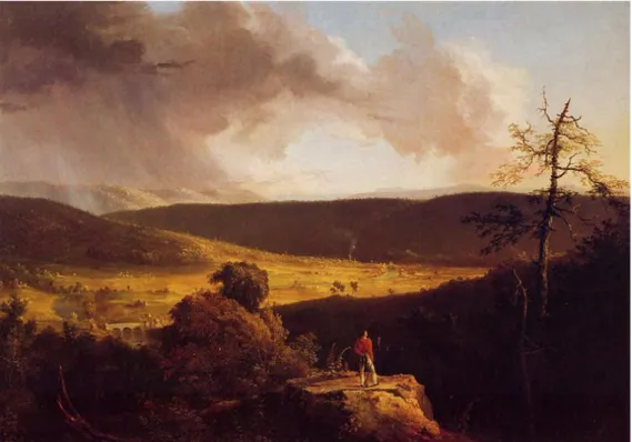 Figure 30 : Thomas Cole, View of L`Esperance on the Schoharie River, 1828