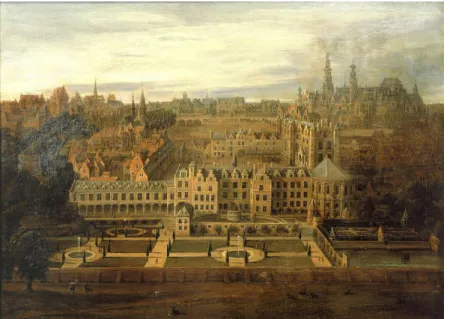 Figure  3. A  representation  of  the  palace  which  dominated  the  city  of  Brussels,  the  object  of  this  research