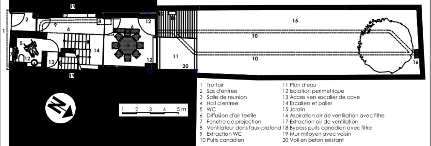 Figure 2 : Plan d’implantation du rez-de-chaussée. 