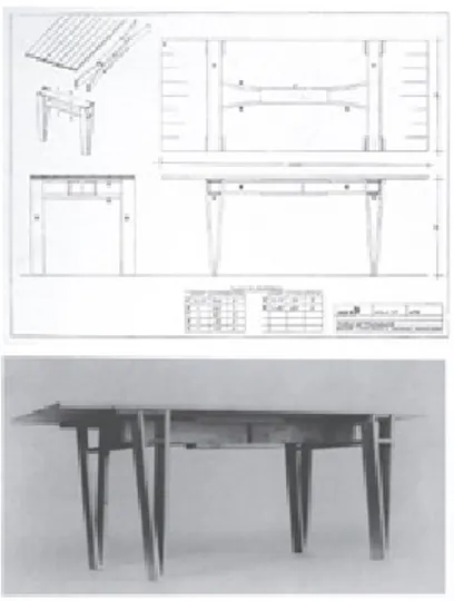 Fig. 19 : ENZO MARI, Autoprogettazione, Tavolo rettangolare,  plan, 1974. 