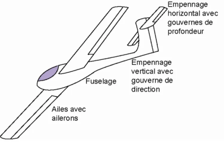 Figure 1: Description d'un planeur.