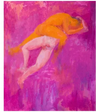 Fig. 4 : Effusion II, 2019  Acrylique sur Papier, 180x150 cm 