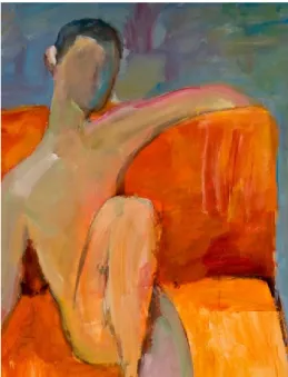 Fig. 6 : Fond orange de la série Drapeau, 2018 