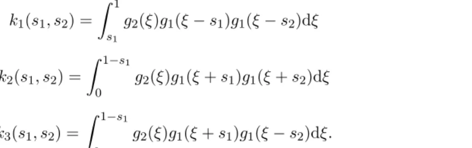 Table 1. Second order and third order influence functions for uniform and linear response influence functions.