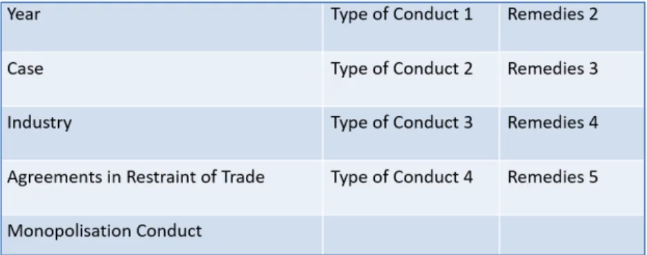 Figure 9: Variables/Features of Antitrust Dataset