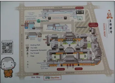 Fig. 1 - Carte du Temple du Bouddha de Jade, disponible en libre-service 