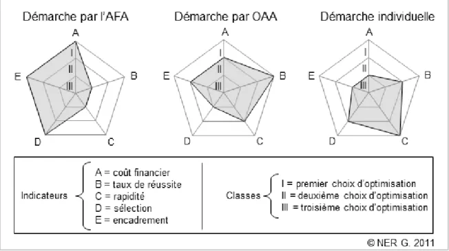 Figure 2. Avantages et inconvénbients des démarches 