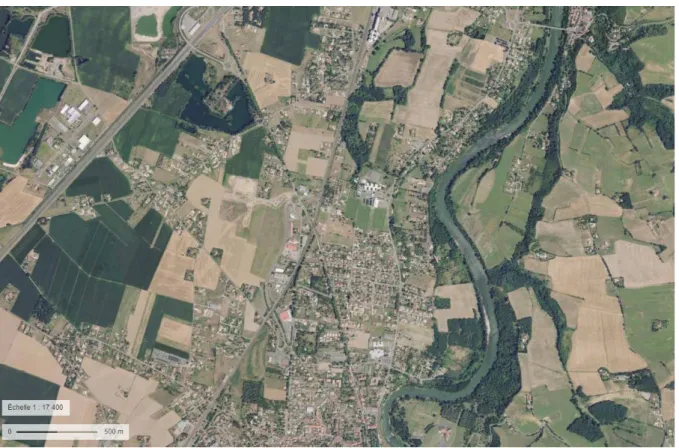 Figure 6. Exemple d’un mitage urbain à Carbonne (Haute-Garonne). Sources : Géoportail, IGN