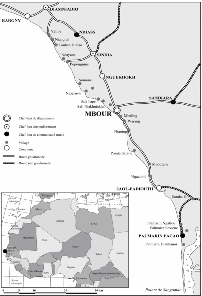 Figure 2 : Situation de la Petite Côte au Sénégal  