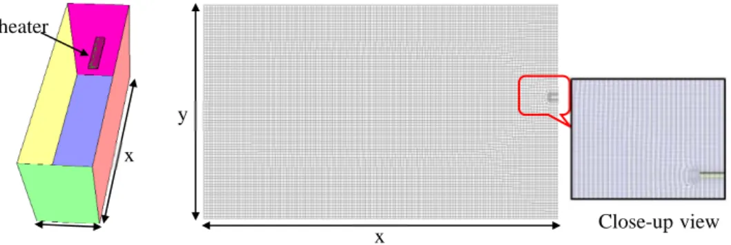 Figure 1:  Schematic of the numerical model with global grid patterns. 