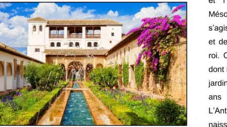 Figure  1  :  Jardin  arabe  de  l'Alhambra  à  Grenade  ©  Jose  Ignacio Soto - Adobe Stock
