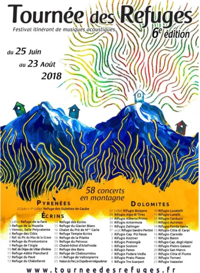 Illustration 2 : Affiche du parcours de la Tournée des Refuges 2018 