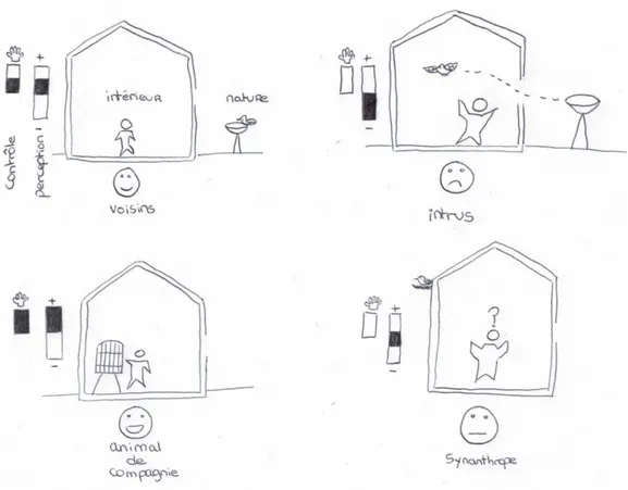 Figure 6 : Schéma représentant les différentes cohabitations homme-animal. Remodelage &amp; 