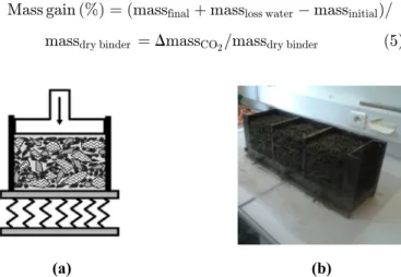 Fig. 6. preparation of the samples (a) vibration and loading principles and (b) demoulding of the concrete blocks.