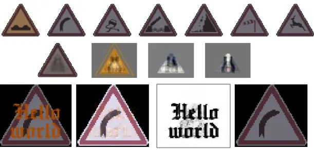 Figure 5: First row: 7 of the N = 43 images used for learning. Second row: mean im- im-age and first 3 eigenvectors obtained by principal component analysis from the learning database
