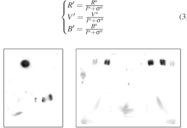 Figure 5: Cartes de saillance d’images HDR, calculées à partir de l’image des luminosités (équation 1).