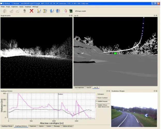 Figure  6:  interface  of  the  Qt-Ballad  software.  The  top-left  panel  displays  the  original  point  cloud