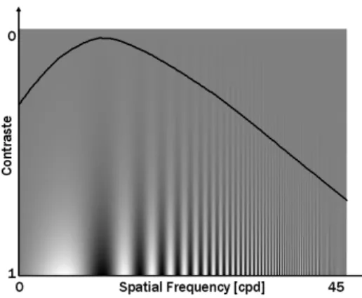 Figure 2. Contrast Sensitivity Function (CSF) of the Human Visual System.