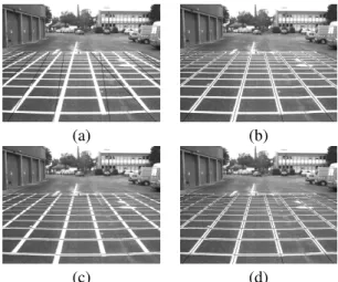 Figure 7: (a) 12 initial lines for the fitting on the vertical markings. (b) The fitting yields 11 different lines