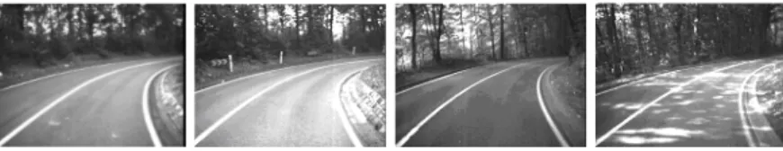 Figure 1: Different image configurations on the same road situation.