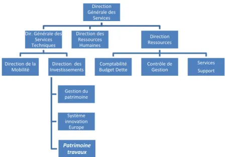 Figure 5 : organigramme simplifié du SMTC 