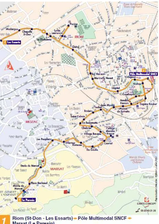 Figure 3 Itinéraire de la ligne 1