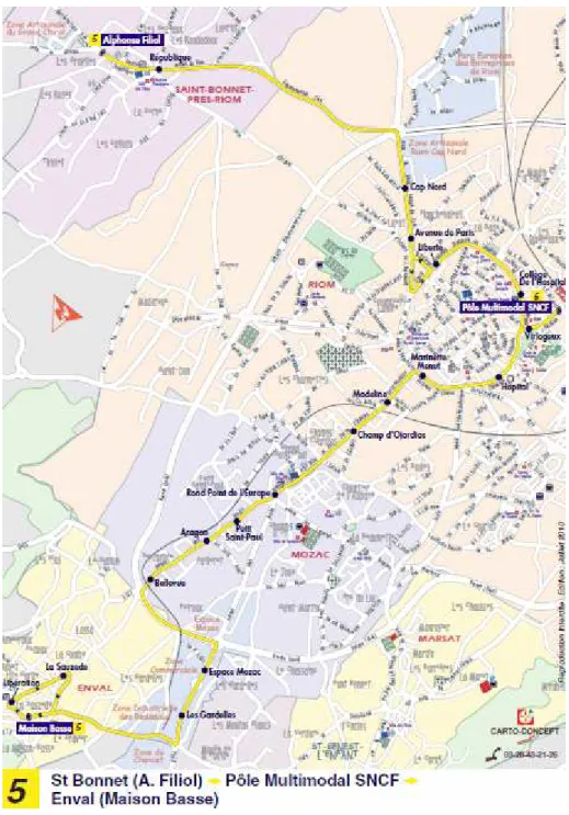 Figure 7 Itinéraire de la ligne 5 