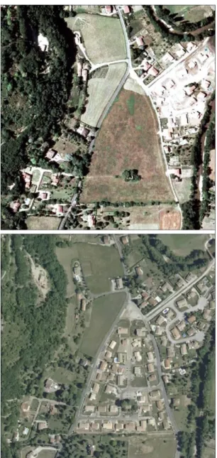 Figure  3  :  Photo  orthorectifiée  de  2003  (gauche)  et  de  2011 (droite). 