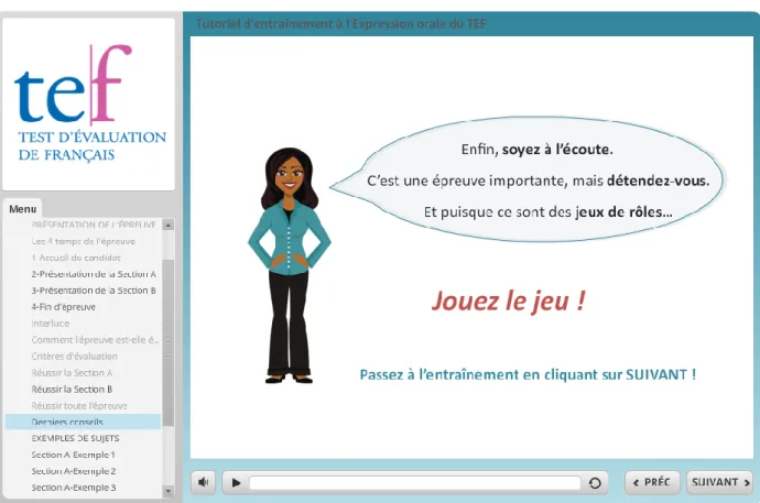 Figure  3.  La  mascotte  Tefanie  (Tutoriel  d’entraînement  à  l’Expression  orale  du  TEF,  derniers conseils) 