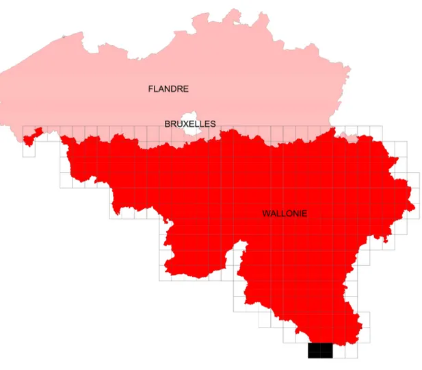 Figure I-1 : Localisation de la carte de Lamorteau – Ruette 71/5-6 