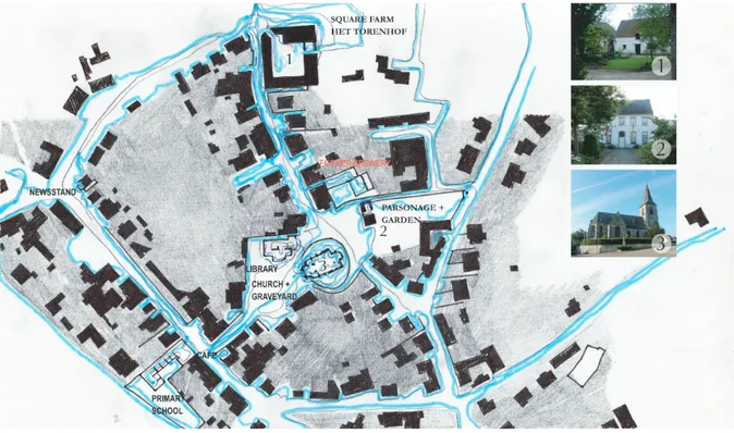 Fig. 01. Village of Brussegem, Province of Vlaams-Brabant, Belgium. Pathways and trials of natives and newcomers both human and non- non-human are thoroughly entangled as part of subtle social, cultural and ecological meshwork