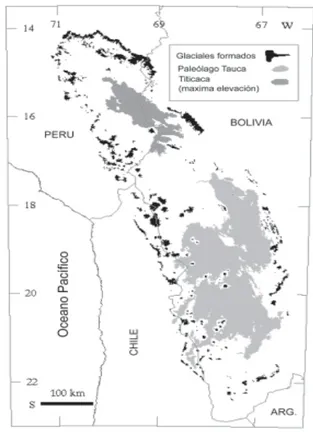 Figura 3: Extensión del paleólago Tauca.