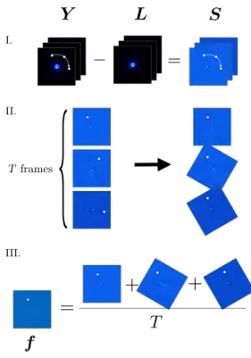 Figure 1. Schematic representation of the ADI method. Y is the data cube, L is the model PSF, S the subtracted data cube, and T the number of frames.